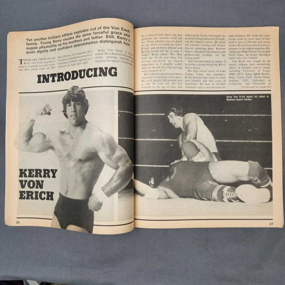 The‎ Wrestler Magazine August 1980 Mr. Wrestling Austin Idol Larry Zbyszko